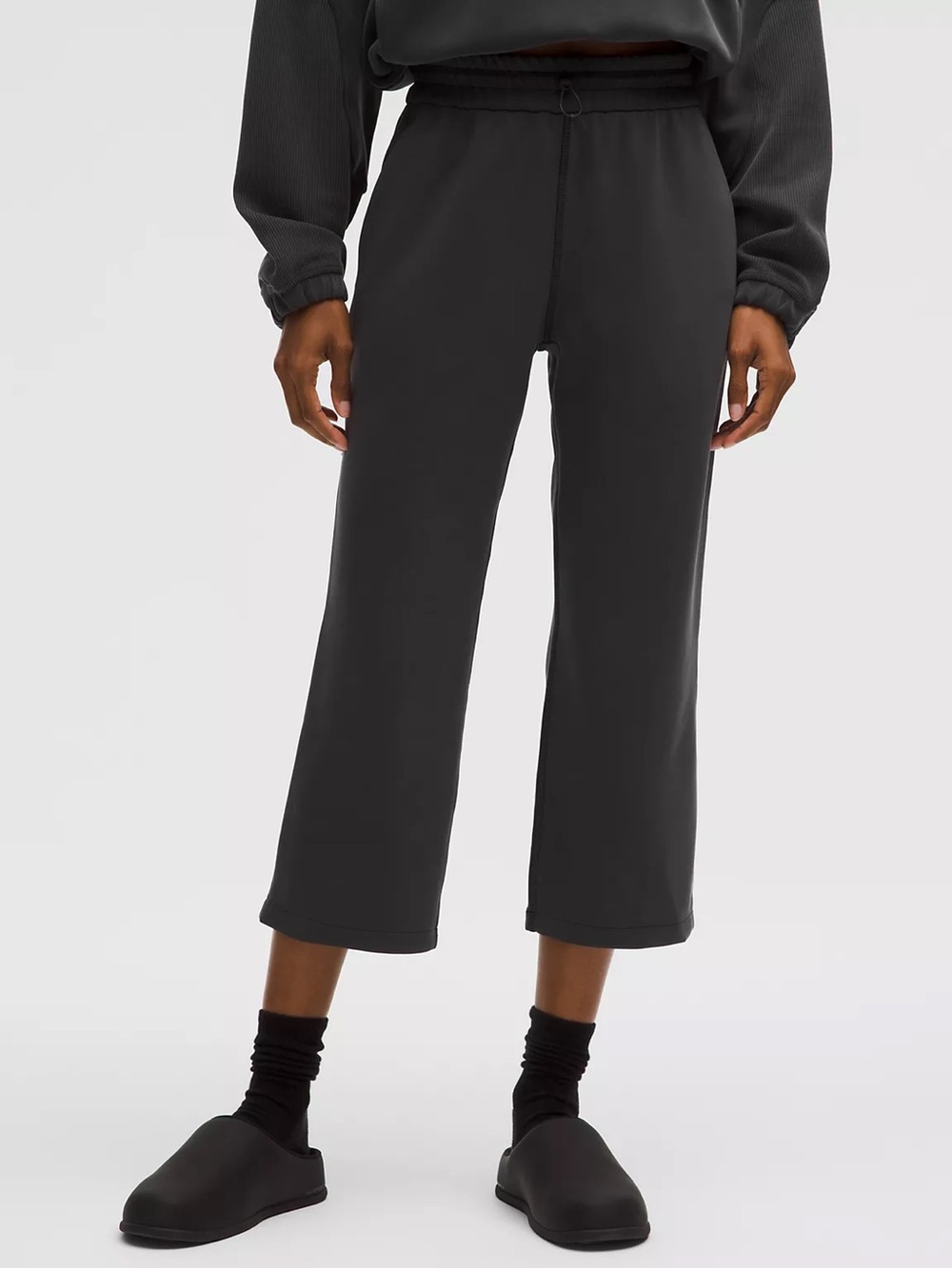 lululemon athletica Black Women's Track Pants with Drawstring Waist